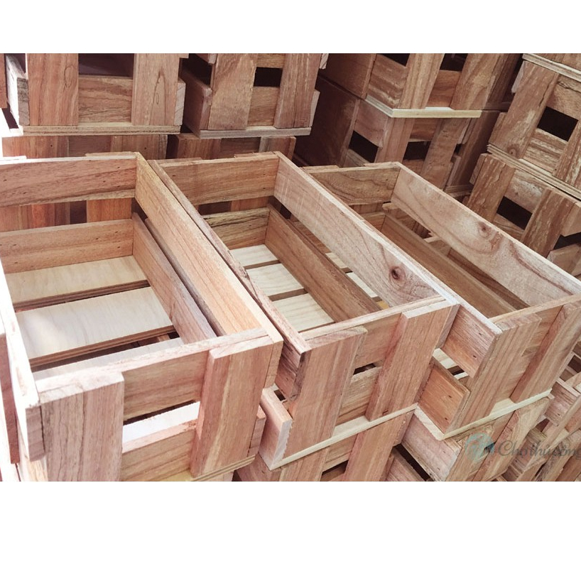 THÙNG GỖ - KỆ PALLET ĐA NĂNG (KT lọt lòng D22.5xR12.5xC10cm)