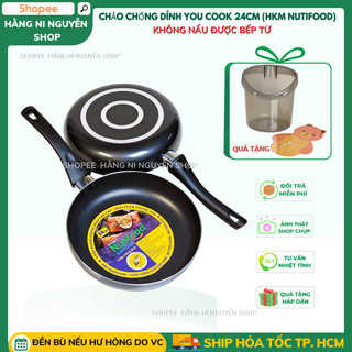Chảo chống dính You Cook 24cm không sử dụng được bếp từ (hàng khuyến mãi Nutifood)