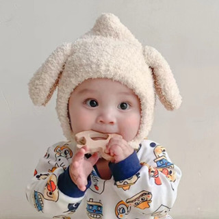 Mũ len lông tai thỏ hàng qc