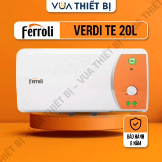 20L | Ferroli Verdi TE 20 lít ngang - Bình nóng lạnh gián tiếp chống giật ELCB 2500w