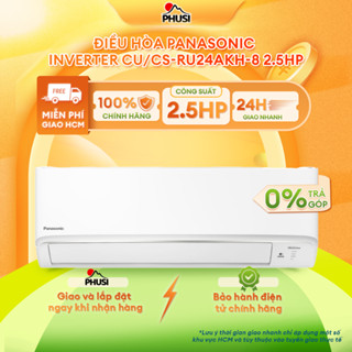 RU24AKH-8 [GIAO LẮP HCM] Máy lạnh Điều Hòa Panasonic Inverter CU/CS-RU24AKH-8 2.5HP- Hàng Chính Hãng