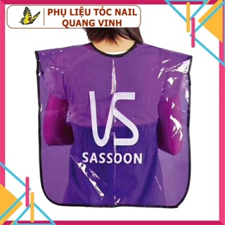 Áo choàng cổ nhuộm tóc VS tím