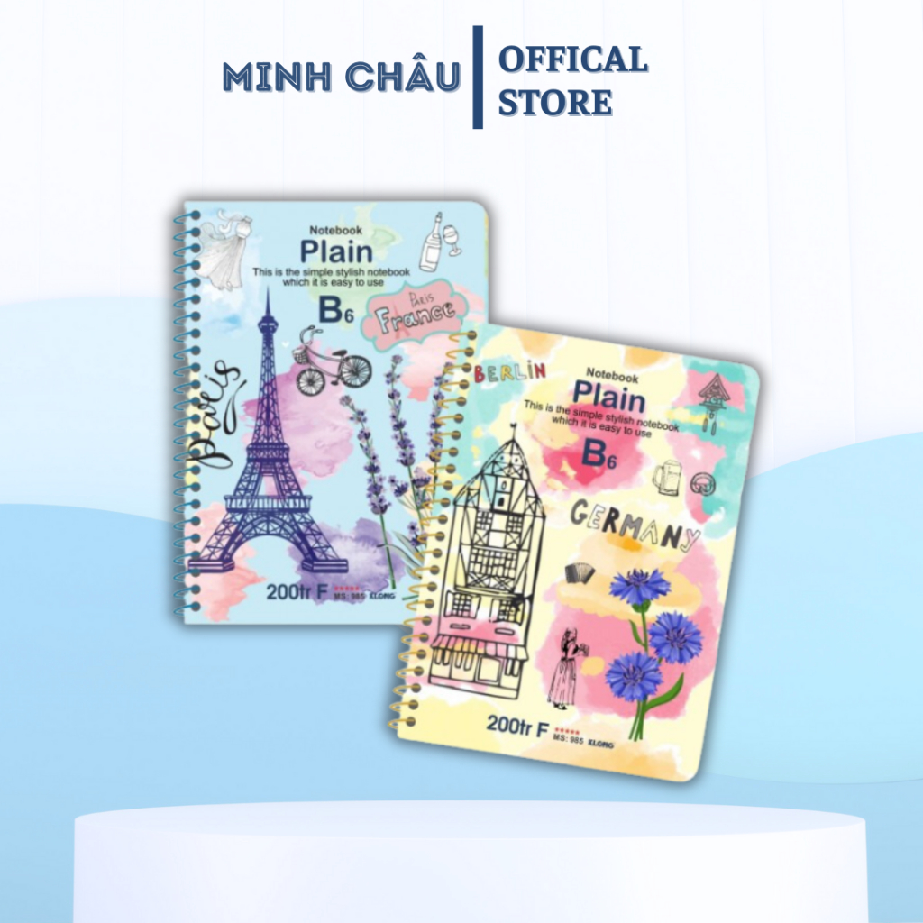 Sổ lò xo đơn KLONG B6 Plain ruột trơn 70/76; MS: 985