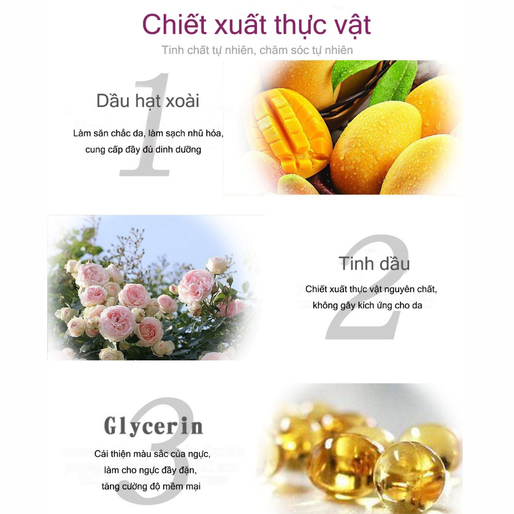 RtopR 40g Kem nâng ngực chiết xuất xoài, nâng cơ săn chắc, massage nâng ngực