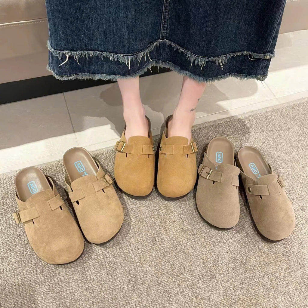 Dép sục nam nữ da lộn 2 màu trẻ trung fullbox QC | BigBuy360 - bigbuy360.vn