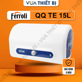 15L | Ferroli QQ TE 15 lít ngang - Bình nóng lạnh gián tiếp chống giật ELCB evo 2500w