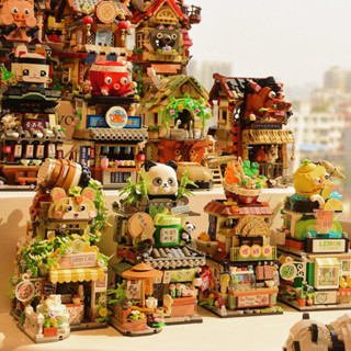 Đồ chơi lắp ráp khối xây dựng LOZ mini Mô Hình Cửa hàng đường phố phong cách Nhật Bản