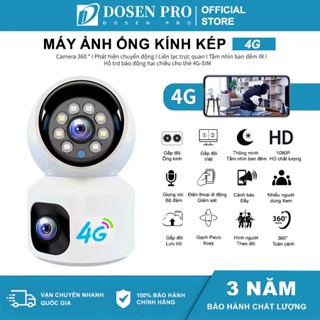 DOSEN PRO Camera Wifi 2 MẮT XEM 2 MÀN HÌNH cùng lúc 5MPX xoay 360 độ xem đêm có màu hỗ trợ đàm thoại 2 chiều