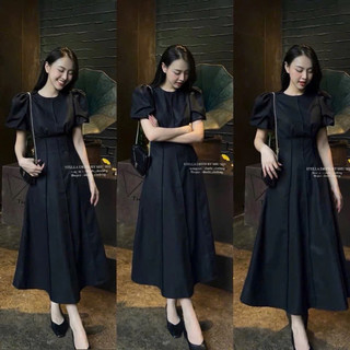 𝐒𝐭𝐞𝐥𝐥𝐚 𝐋𝐢𝐧𝐞𝐧 𝐃𝐫𝐞𝐬𝐬 - Đầm Nhún Ngực Tay Bí ( ảnh chính chủ )