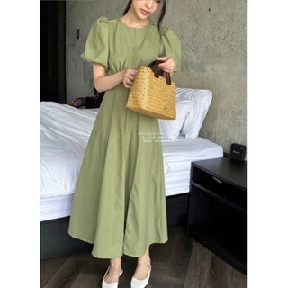 𝐒𝐭𝐞𝐥𝐥𝐚 𝐋𝐢𝐧𝐞𝐧 𝐃𝐫𝐞𝐬𝐬 - Đầm Nhún Ngực Tay Bí ( ảnh chính chủ )