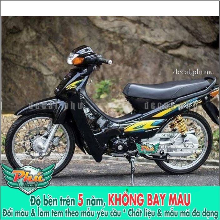Tem rời Wave nhỏ xe đen (H) -1
