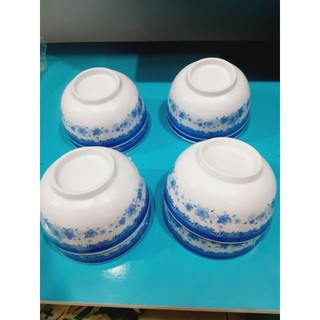 Chén ăn cơm nhựa meka in bông hoạt tiết