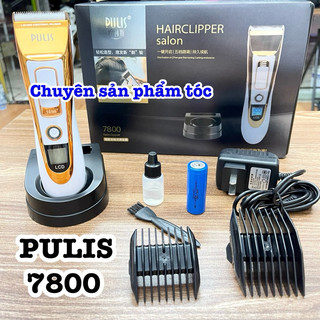 Pulis tông đơ cắt tóc rfcd-7800 màn hình lcd titanium ceramic chuyên nghiệp 2 pin 1400mah tông đơ cắt tóc chuyên nghiệp