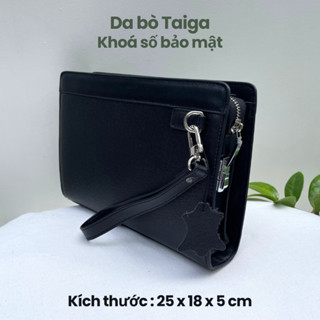 Clutch cầm tay Nam cao cấp da bò khóa số bảo mật cao cấp sang trọng