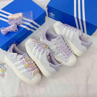 [Fullbox+hàng sẵn] giày sò charm tím Adidas Superstar Charm Tím lai au