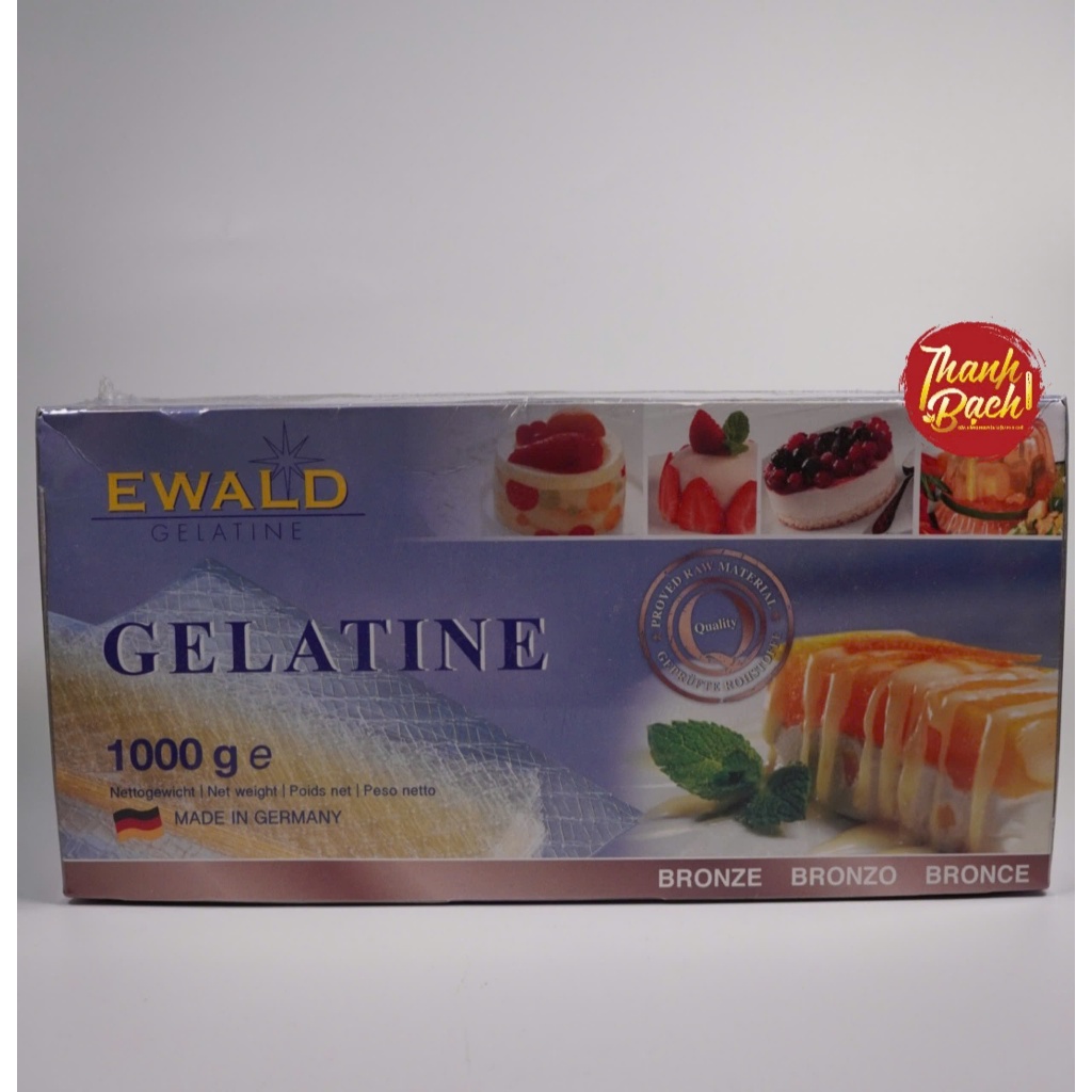 Gelatin Lá Ewald hộp 1kg
