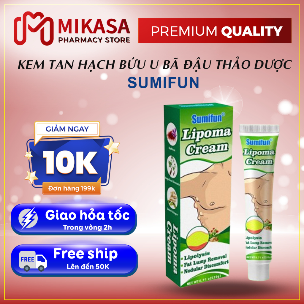 Kem Bôi Tan Hạch, U Mỡ Thảo Mộc SUMIFUN - Kem SUMIFUN Tan U Mỡ Lành Tính Lâu Năm, Đánh Tan U Bướu Mỡ