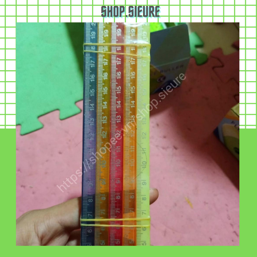 Sét 10 Thước kẻ vuông đặc khối,thước đá cứng 30cm