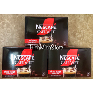 Cafe Việt Đen Đá Nescafe hộp Mẫu Mới 15 gói 16g
