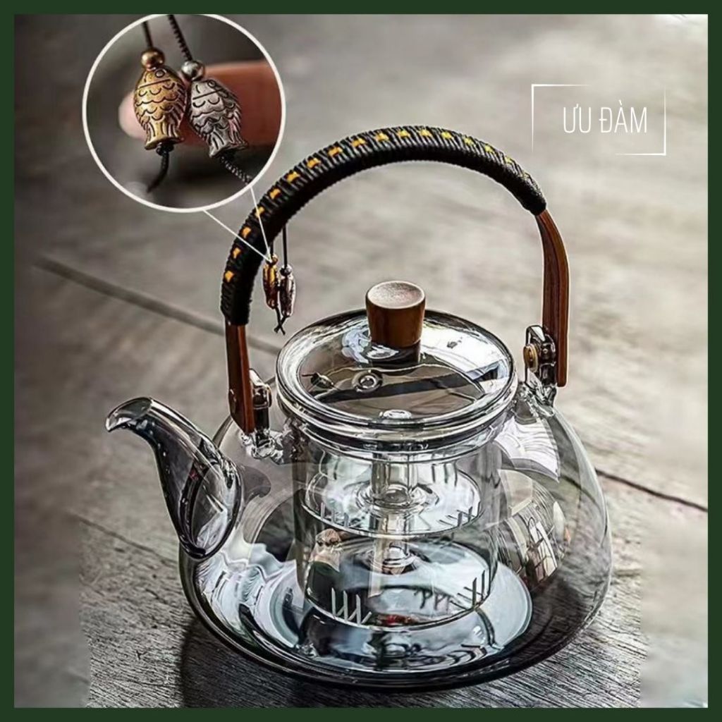 UT42.Nồi Thủy Tinh Cá Chịu Nhiệt Độ Cao Mẫu Trong Suốt (ƯU ĐÀM _ Quà Tặng Phong Thuỷ)