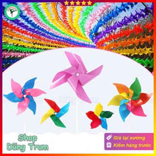 [Sỉ SLL] COMBO 100 Chong Chóng nhựa đủ màu đầy đủ phụ kiện dây treo, que cắm