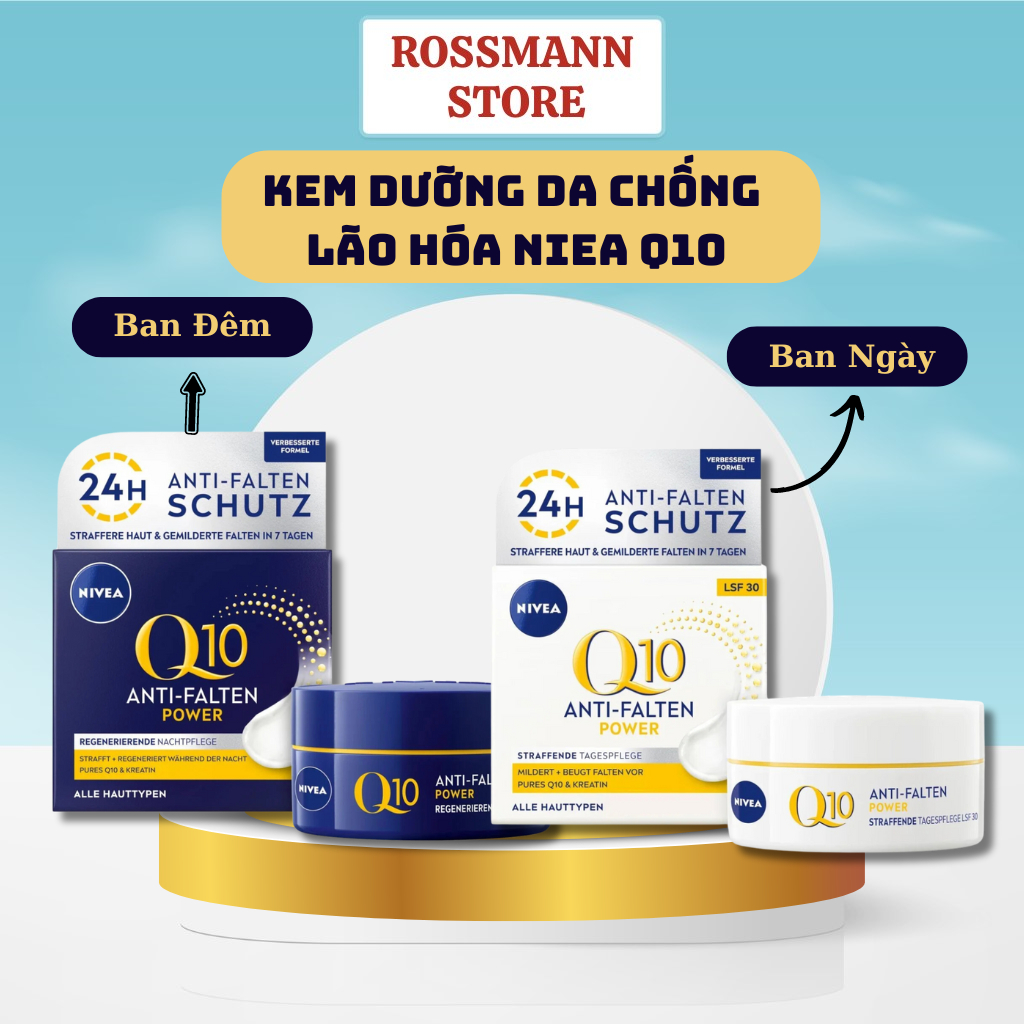 Kem dưỡng da ban đêm Nivea Q10 Power dưỡng da chuyên sâu, chống lão hóa-Nội Địa Đức