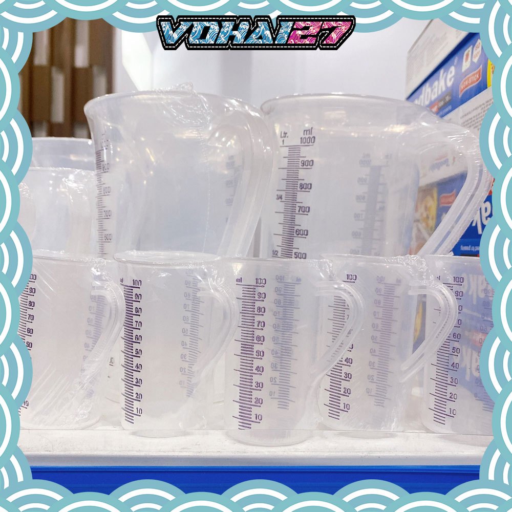 Ca đong nhựa chia vạch, ly đong chia vạch nhựa 50ml/100ml/250ml/500ml/1000ml/2000ml