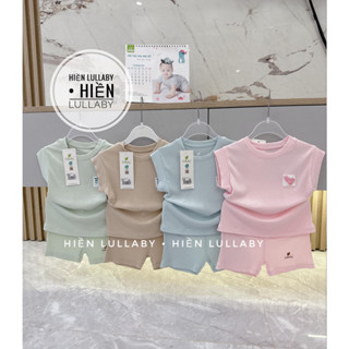 [Lullaby/Chính Hãng] Bộ quần áo cộc tay Lullaby chất thun tăm cho bé trai, bé gái