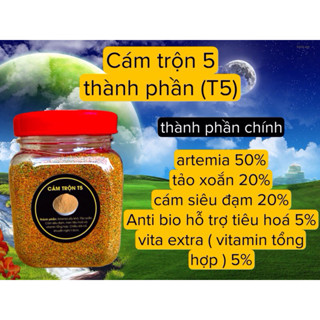 Cám trộn T5 - Artemia sấy khô - Cám trùng huyết (YEE) thức ăn top 1 cho cá cảnh
