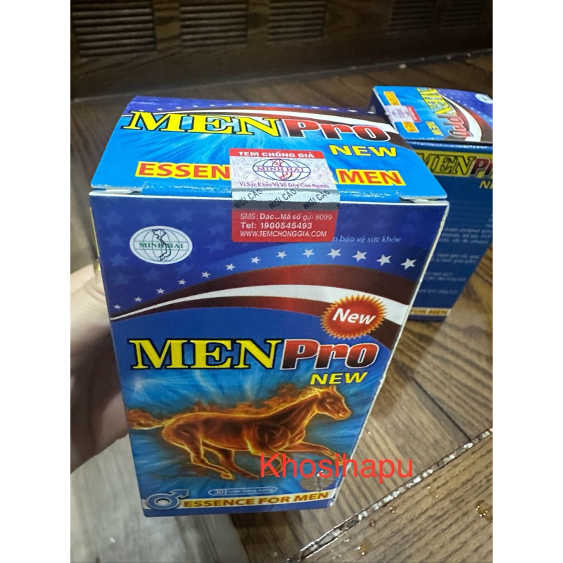 Viên uống Menpro New hỗ trợ bổ thận tráng dương mạnh gân cốt giúp tăng cường sinh lực giảm mãn dục sớm chính hãng