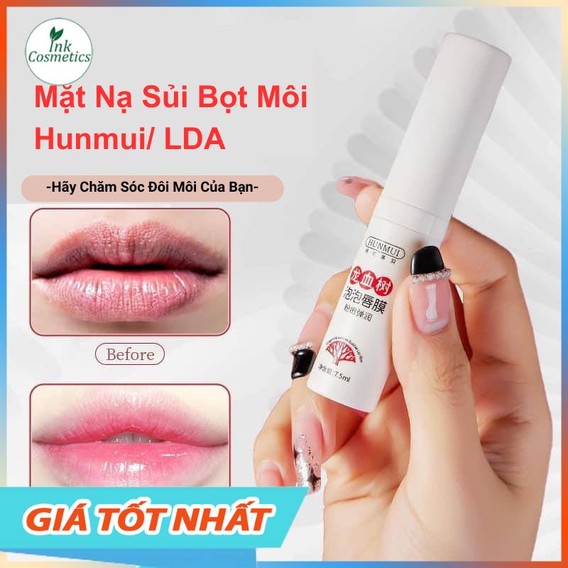 [KHÔNG VỈ GIẤY]MẶT NẠ SỦI BỌT LÀM HỒNG MÔI HUNMUI 7.5ML[KHÔNG VỈ GIẤY]