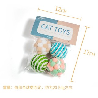 [CAT TOYS ] Đổ chơi banh lục lạc set 4 món dành cho mèo - T3 PETS SHOP