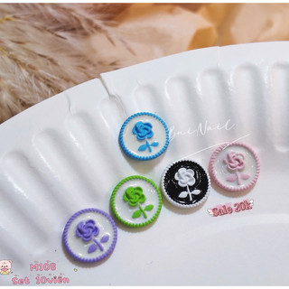 CHARM HOA HỒNG MÀU PASTEL M108 SET 10 VIÊN