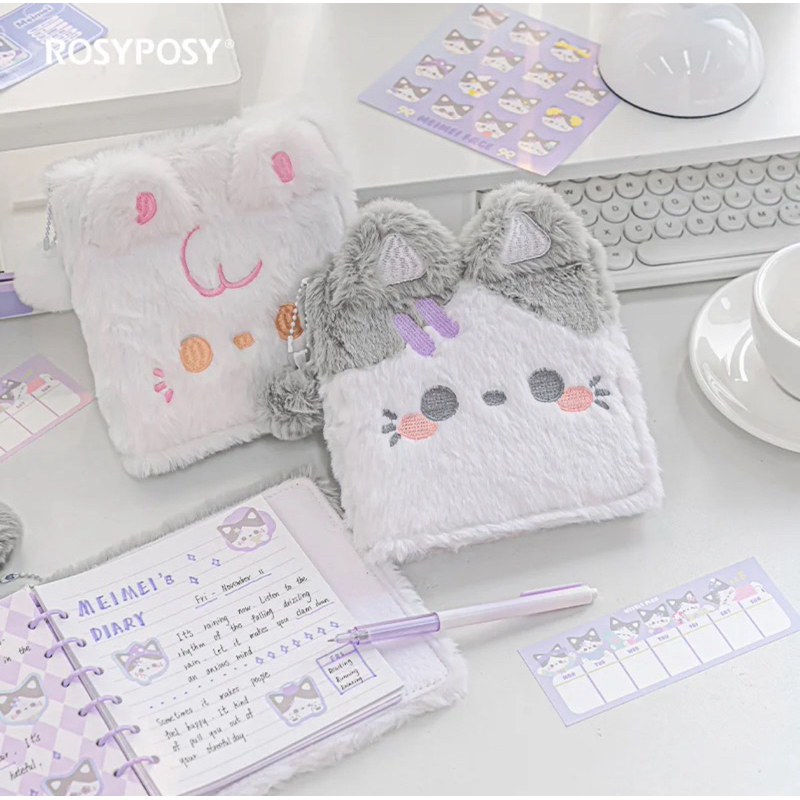 Binder thú bông RosyPosy A7 A5 kèm sheet, Album đựng ảnh dễ thương
