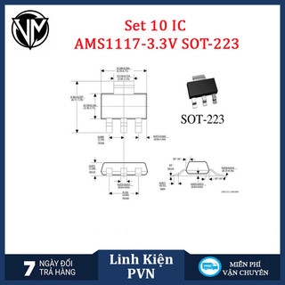 ✅[10 con] IC ổn áp AMS1117-3.3V SOT23