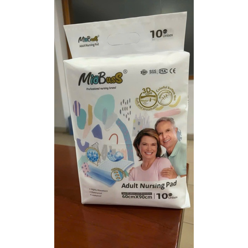 {sale giá gốc}100 Tấm đệm lót vệ sinh Miobus size to người lớn , người già , sản khoa ( gói 10 miếng 60x90 cm )