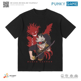Áo thun Unisex Black Clover Asta Digital Art Cotton 100% ngắn tay