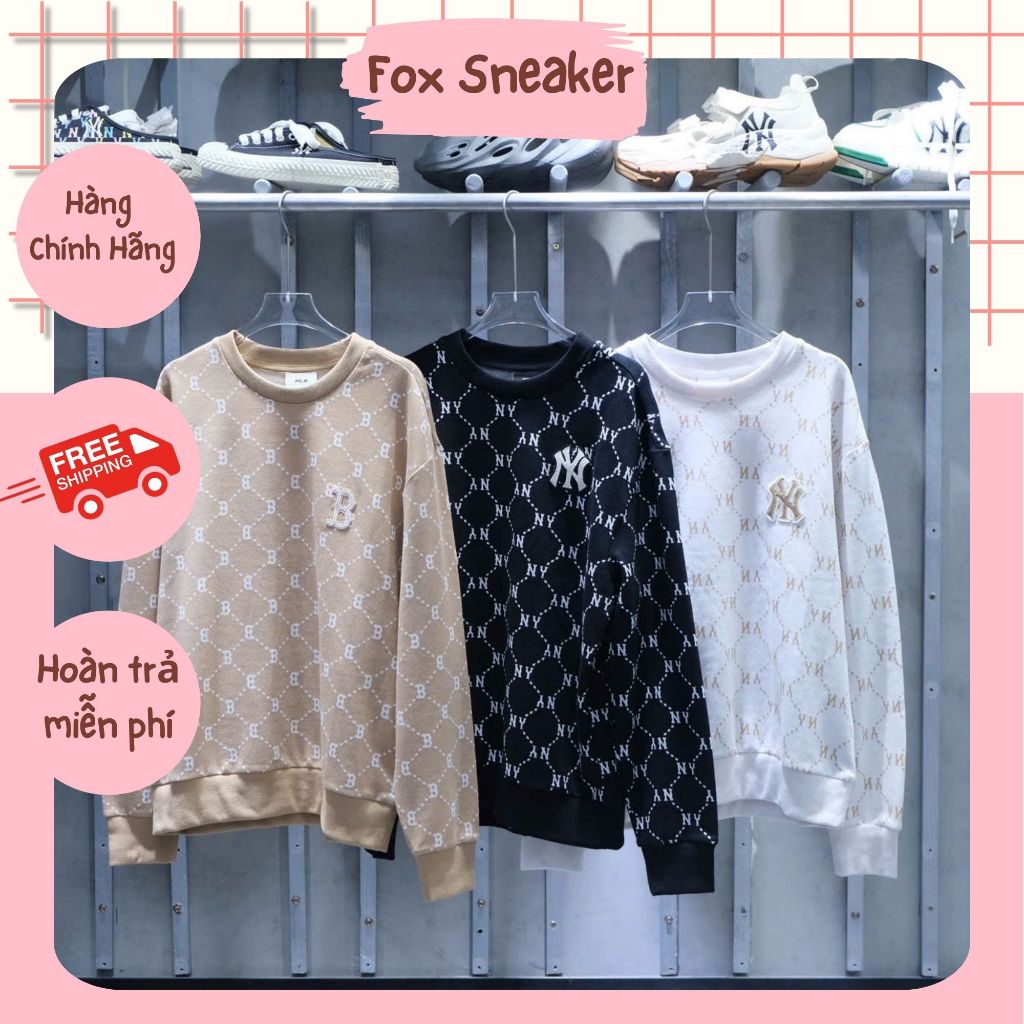 [XẢ KHO] Áo Sweater MLB NY Mono SS24 Hàng Chính Hãng | Fox Sneaker