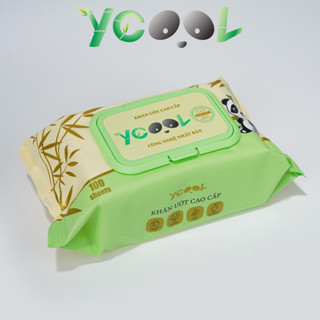 Thùng 10 gói khăn ướt YCOOL 100 tờ không cồn cao cấp dành cho em bé