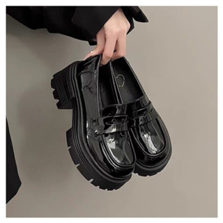 Giày đốc nữ đế cao 7cm chất da bóng, da lì mẫu mới mã T245 (Lùi 1 size)