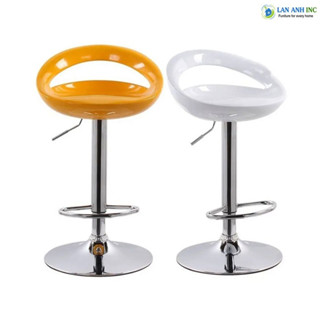  Ghế quầy bar cao xoay nâng hạ mặt nhựa chân mạ Cr-Ni đẹp hiện đại LAGB-03 