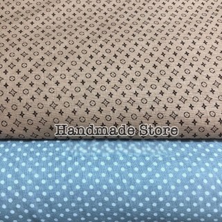 Vải thô basic tone nâu - ghi (khổ 50*50cm)