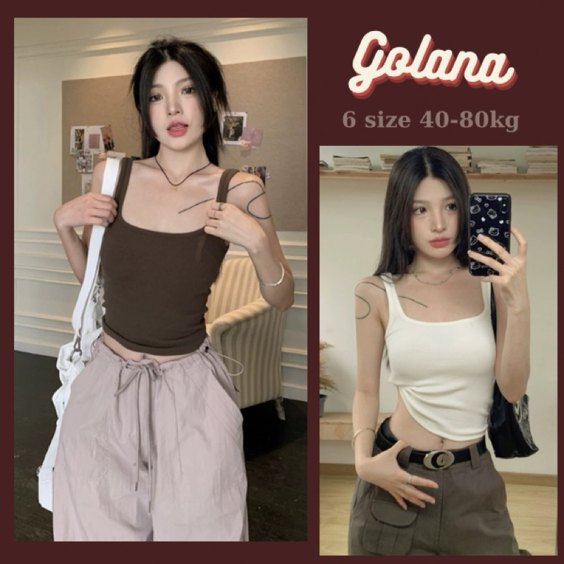 Áo Ba Lỗ Dây To Có Mút Ngực, Áo 2 dây bản to cổ vuông màu trơn (Có bigsize) BL55 | BigBuy360 - bigbuy360.vn