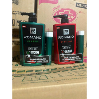  Dầu gội Romano Classic chai 650ml tặng sữa tắm 