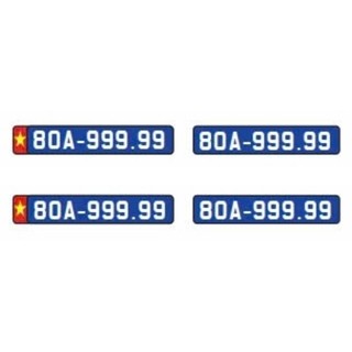 Biển số mô hình xe tỷ lệ 1:24