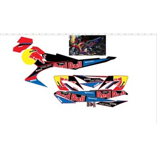 tem rời raider 2014 đỏ đen redbull, decal thường 3 lớp siêu bền