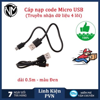 Cáp Micro nạp code cho NodeMCU ESP8266 CH340/CP2102, ESP32- Micro USB sạc điện thoại tốc độ cao