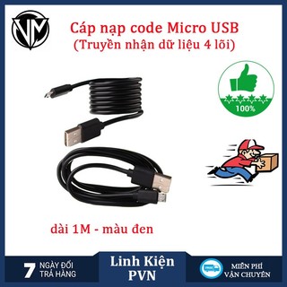 Cáp Micro nạp code cho NodeMCU ESP8266 CH340/CP2102, ESP32- Micro USB sạc điện thoại tốc độ cao