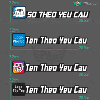  Logo + Tên theo yêu cầu dán xe điện thoại Vali,...không bay màu chống nước dính chắc 