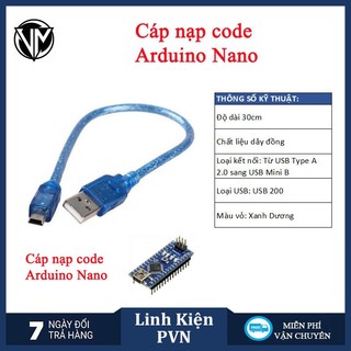 Dây Cáp Nạp code Arduino R3 / Mega2560/ Nano (Cáp Mini USB - USB 2.0 Type B , Cáp USB Máy In)